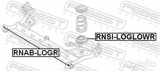 Сайлентблок балки моста зад прав/лев rnablo