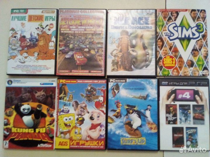 DVD-диски с мультфильмами, фильмами, сериалами, иг