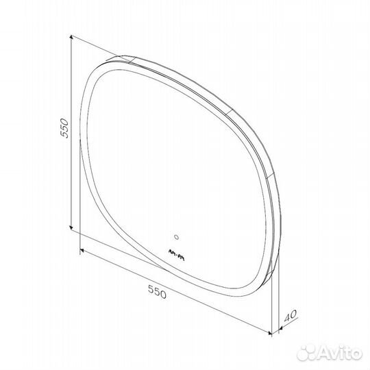 Зеркало Am.Pm M8fmox0551WGS с LED-подсветкой 55 см