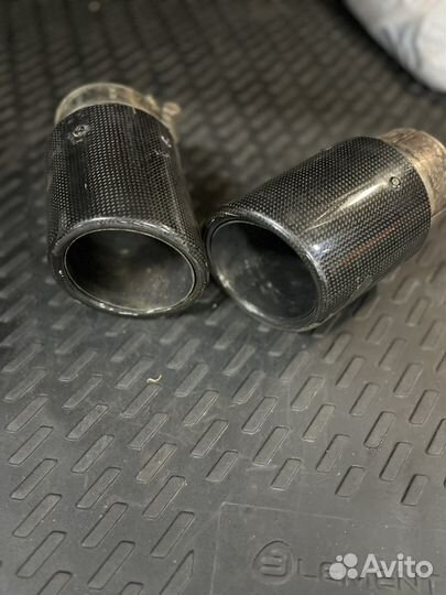 Насадки на глушитель bmw x5 f15 Акрапович, Карбон