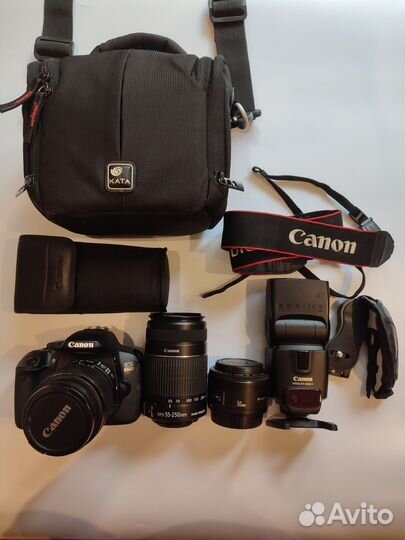 Фотоаппарат Canon EOS 650D + 3 объектива + допы