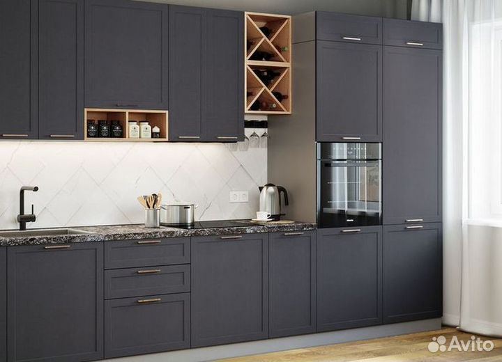 Кухня с техникой угловая как в икеа