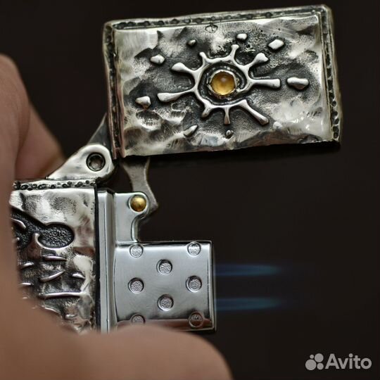 Серебряная зажигалка 925 пробы