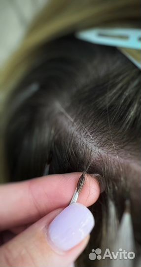 Наращивание волос в 6 рук