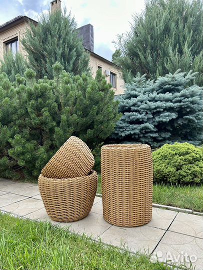 Кашпо из ротанга