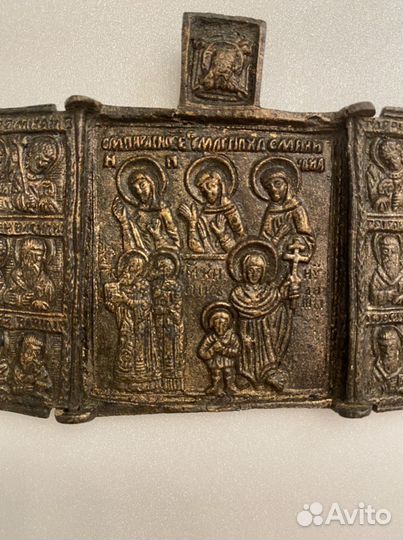 Икона складень Кирик и Иулита с избранными святыми