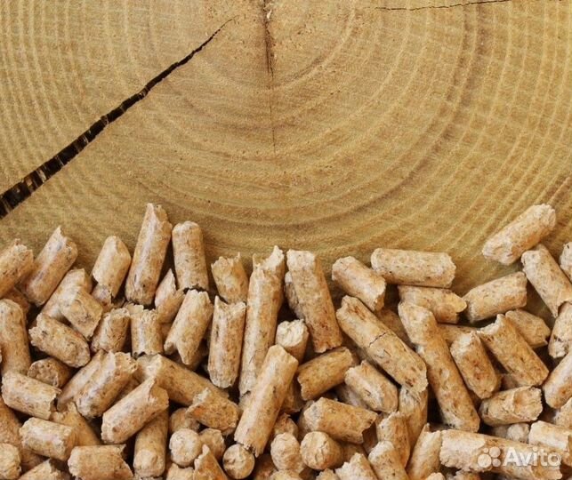 Белые древесные пеллеты 8 мм