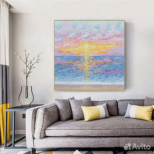 Картина маслом Солнечный закат Абстракция