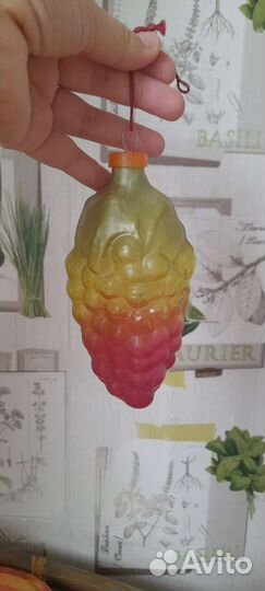 Редкая елочная игрушка стекло винтаж кремлевская