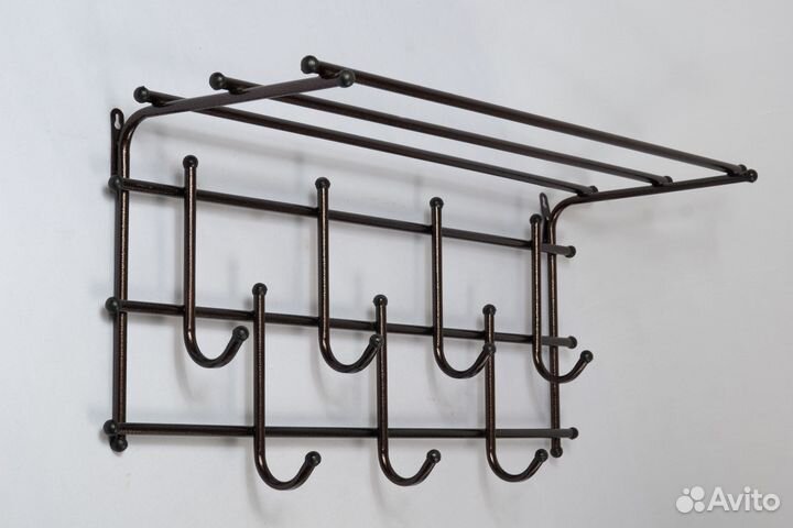 Вешалка Козерог 1.2 с полкой настенная металл