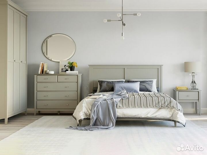 Прикроватная тумба эльза, Светло-серый