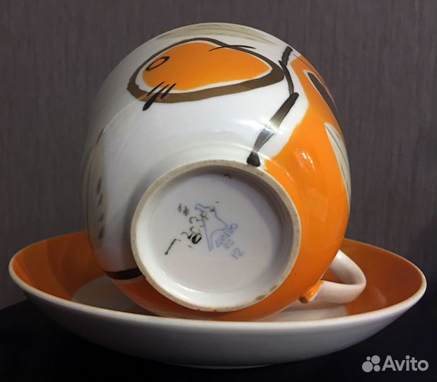 Чайная пара фарфор Дулево СССР