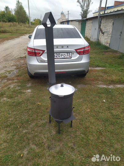 Казан с печью на 10 литров