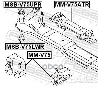 Втулка задней подушки верхняя (mitsubishi pajer