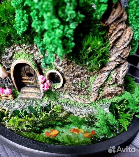 Моссариум миниатюра ночничок 