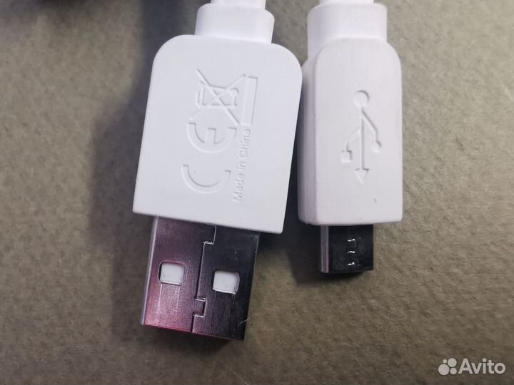 Плоский кабель USB - micro USB, 1 m