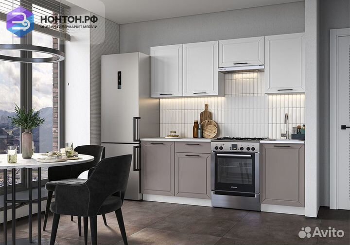 Кухня Кельн 2.1 м даймонд софт / тоффи софт