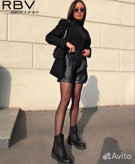 Шорты из эко кожи