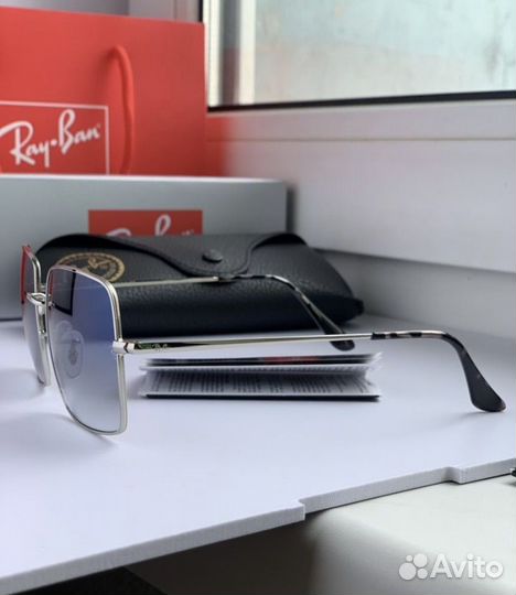 Очки ray ban square голубые