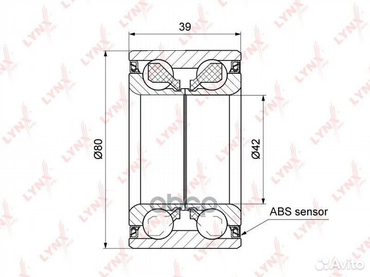 Комплект подшипника ступицы колеса перед WB