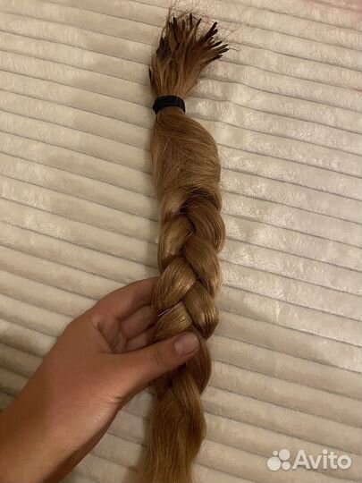Волосы для наращивания 40 см блонд