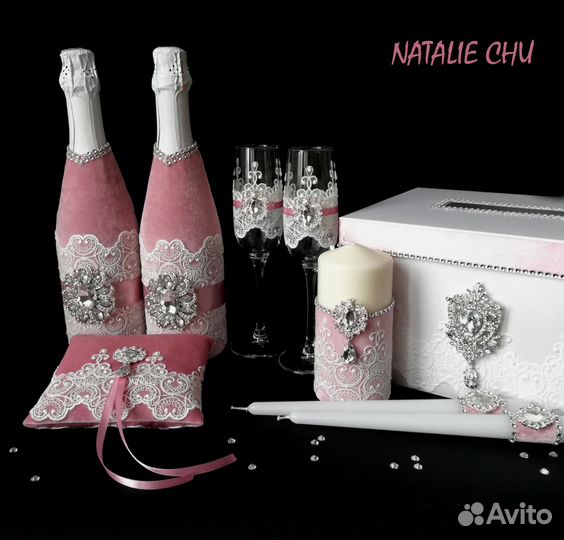 Бокалы со свадебным декором