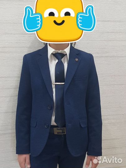Пиджак р.128 для мальчика+ рубашка