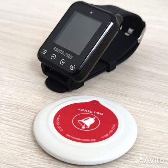 Влагозащищенный пейджер, кнопка вызова официанта