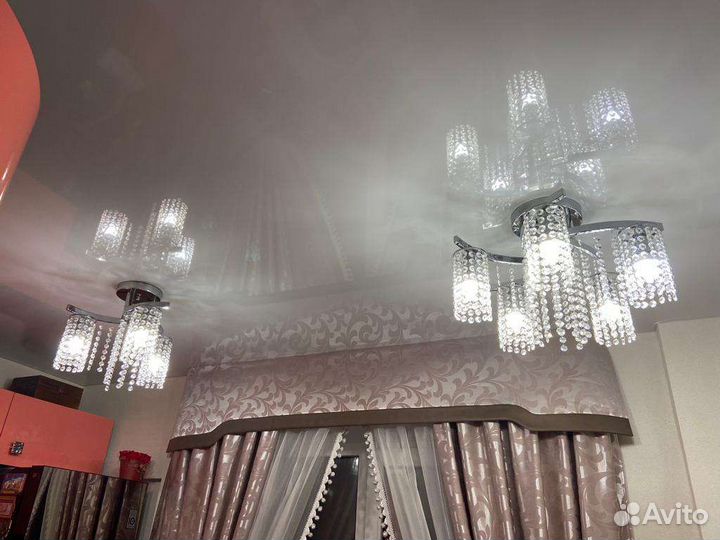 Люстра с хрусталиками