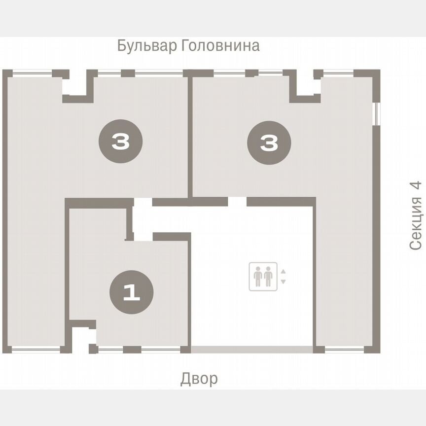 3-к. квартира, 93,5 м², 4/16 эт.