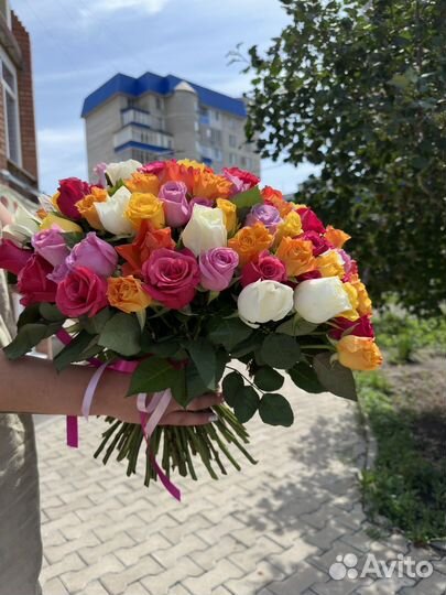 Роза 15 21 33 52 101 микс