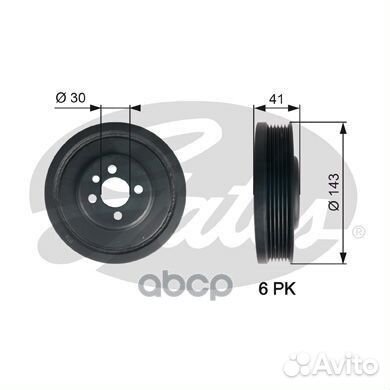 Шкив коленвала VAG AGR/AHF/ALH/BKC/BRF TVD1001