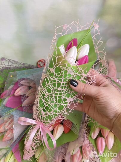 Букеты тюльпанов из мыла ручной работы