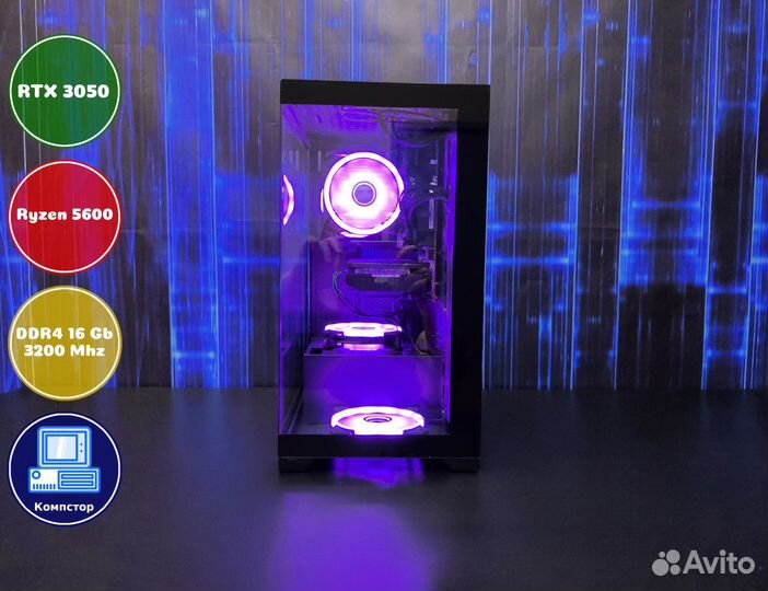 Сборка игрового пк AMD5600-RTX3050-16DDR4-NSL0-A520