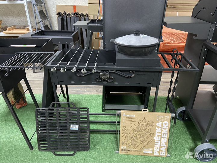 Мангал с печкой под казан