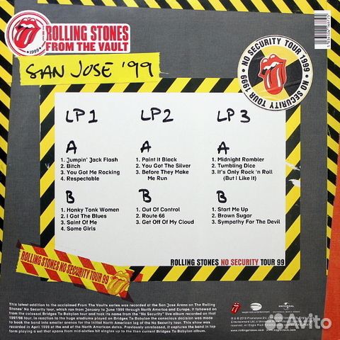 The Rolling Stones / No Security. San Jose '99 (3L