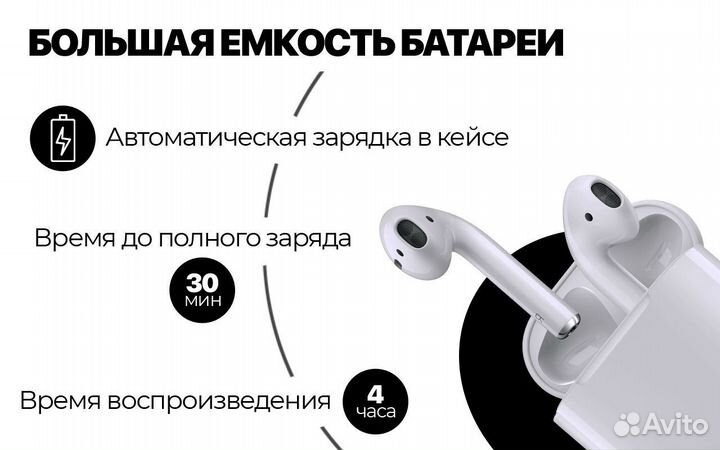 AirPods 2/Pro/3 с Гарантией Беспроводные Наушники