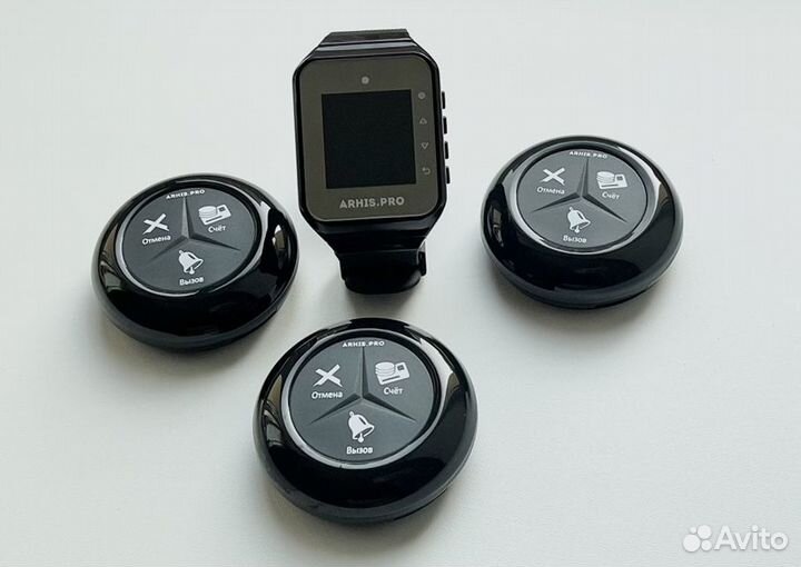 Комплект вызова персонала кнопка/часы официанта