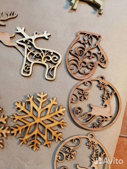 Ёлочные игрушки из фанеры