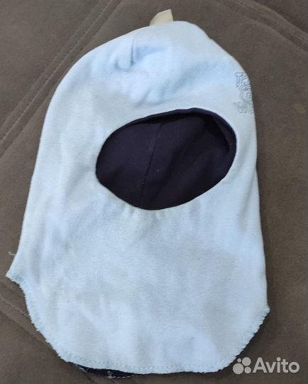 Шапка шлем для мальчика 48 тонкая, двухсторонняя