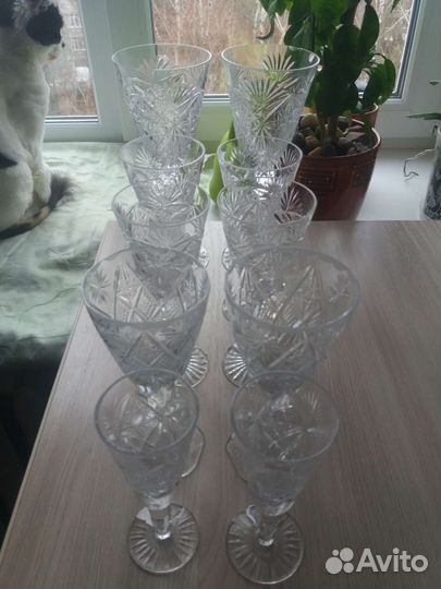 Фужеры и рюмки хрусталь СССР