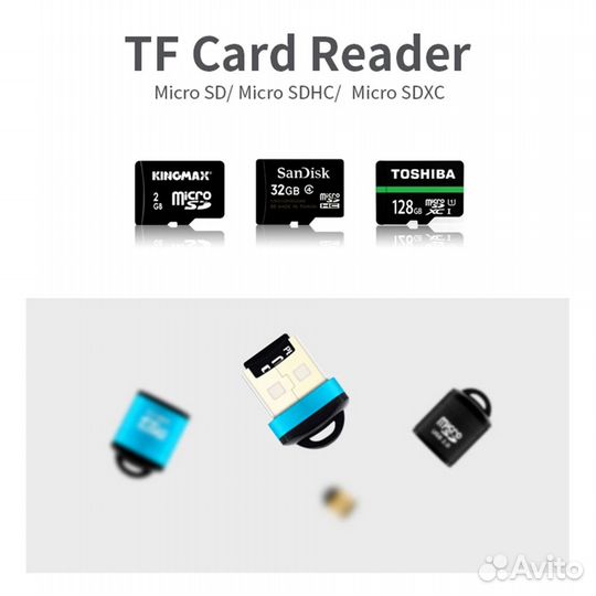 Картридер TF Micro SD USB, новые, в ассортименте