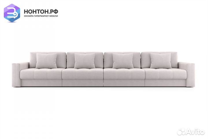 Диван прямой тик-так Монарх бежевый