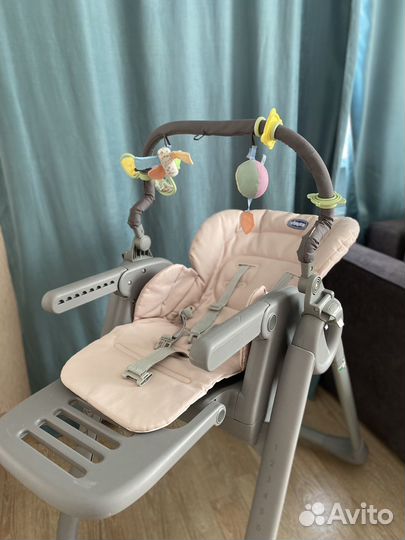 Стульчик шезлонг chicco polly magic relax