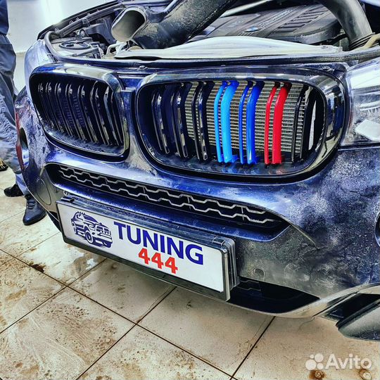 Решетка радиатора BMW X5-Х6 F15 F16 (М флаг) лак
