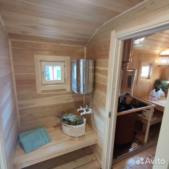 Каркасная баня 2,4х6 под ключ готовая