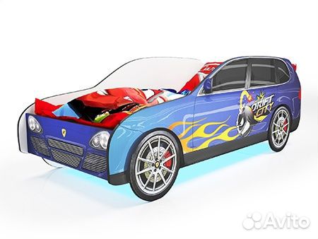 Кровать -машинка с матрасом в комплекте