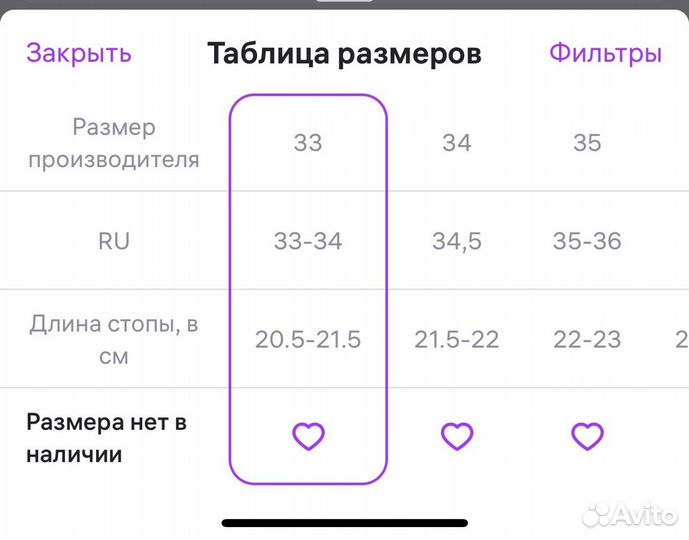 Ботинки демисезонные для девочки 33