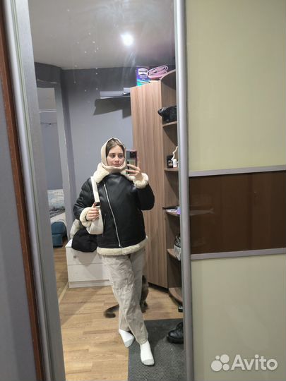 Дубленка кожаная женская