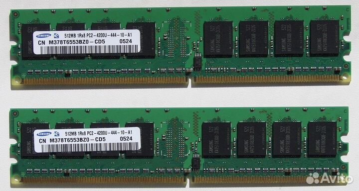 Модули памяти DDR 2, 512 Mb (цена за 1 шт.)